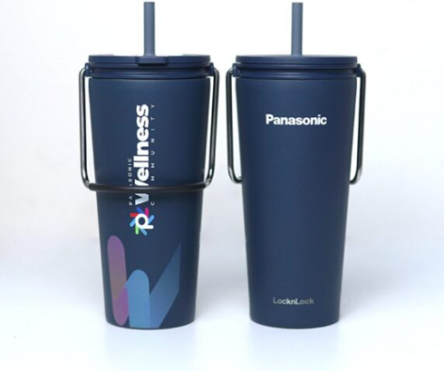 Bình Giữ Nhiệt Có Ống Hút Lock&Lock Bucket Tumbler with Straw LHC4268 in ấn logo thương hiệu