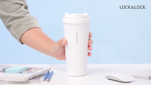 Bình giữ nhiệt Lock&Lock Energetic One Touch LHC3249 (550ml) in ấn logo thương hiệu 