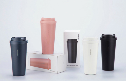 Bình giữ nhiệt Lock&Lock Energetic One Touch LHC3249 (550ml) in ấn logo thương hiệu 
