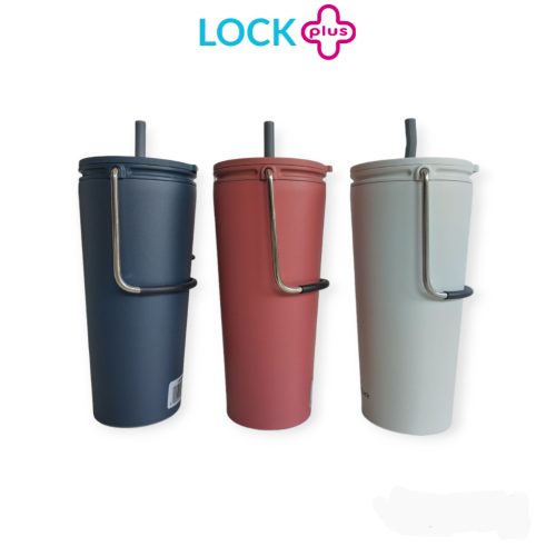 Bình Giữ Nhiệt Có Ống Hút Lock&Lock Bucket Tumbler with Straw LHC4268 in ấn logo thương hiệu