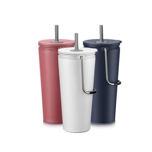 Bình Giữ Nhiệt Có Ống Hút Lock&Lock Bucket Tumbler with Straw LHC4268 in ấn logo thương hiệu