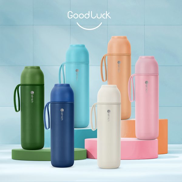 Bình giữ nhiệt inox 316 Elmich GOOGLUCK EL8306WH in ấn Logo