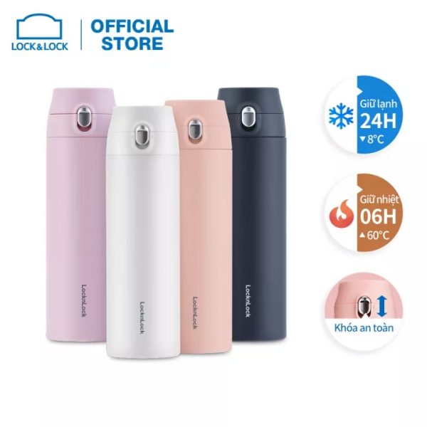 Bình giữ nhiệt Lock&Lock Feather Light LHC3257 – 4 màu – In ấn Logo thương hiệu