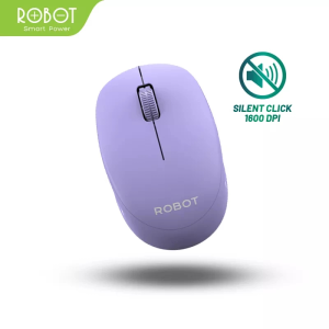 Chuột Không Dây ROBOT M210S Purple - In Logo thương hiệu