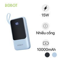 Pin dự phòng Robot SẠC NHANH 15W RT18 10000mAH In Logo