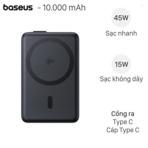 Pin sạc dự phòng SẠC NHANH 45W Baseus Nomos PPNMS-1030SC 10000mAh In Logo