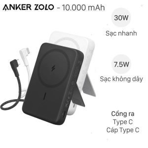 Pin sạc dự phòng SẠC NHANH 30W Anker Zolo A1685 10000mAH In Logo
