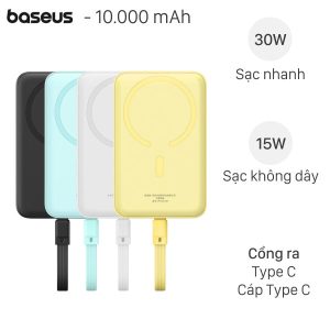 Pin sạc dự phòng SẠC NHANH 30W Baseus PPCXM10T 10000mAH In Logo