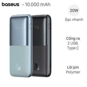Pin sạc dự phòng SẠC NHANH 20W Baseus Bipow Pro PPBD2 10000mAH In Logo